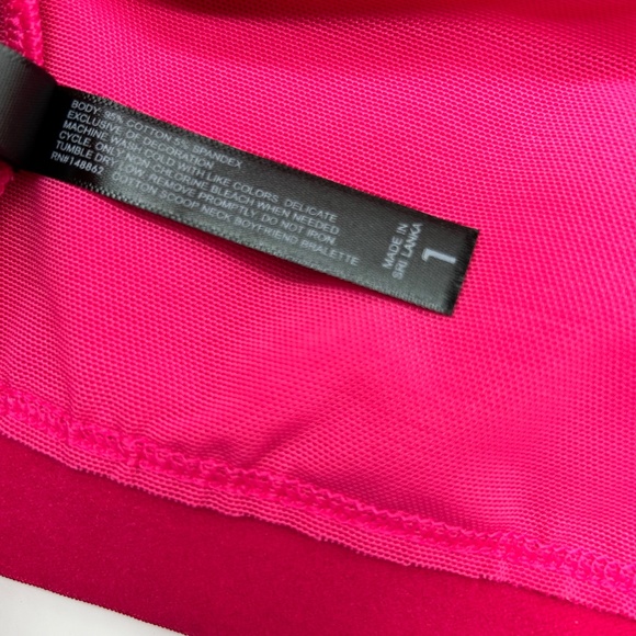 Torrid Women's Plus Size Pink Unlined Cotton Seamed Scoop Bralette Size 1X - Picture 8 of 8